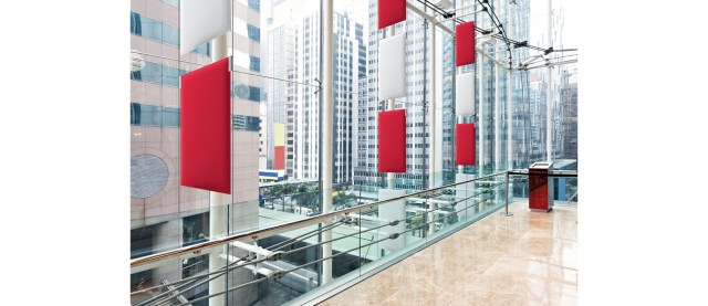 BAFFLE SOUND ABSORBING CEILING SYSTEM